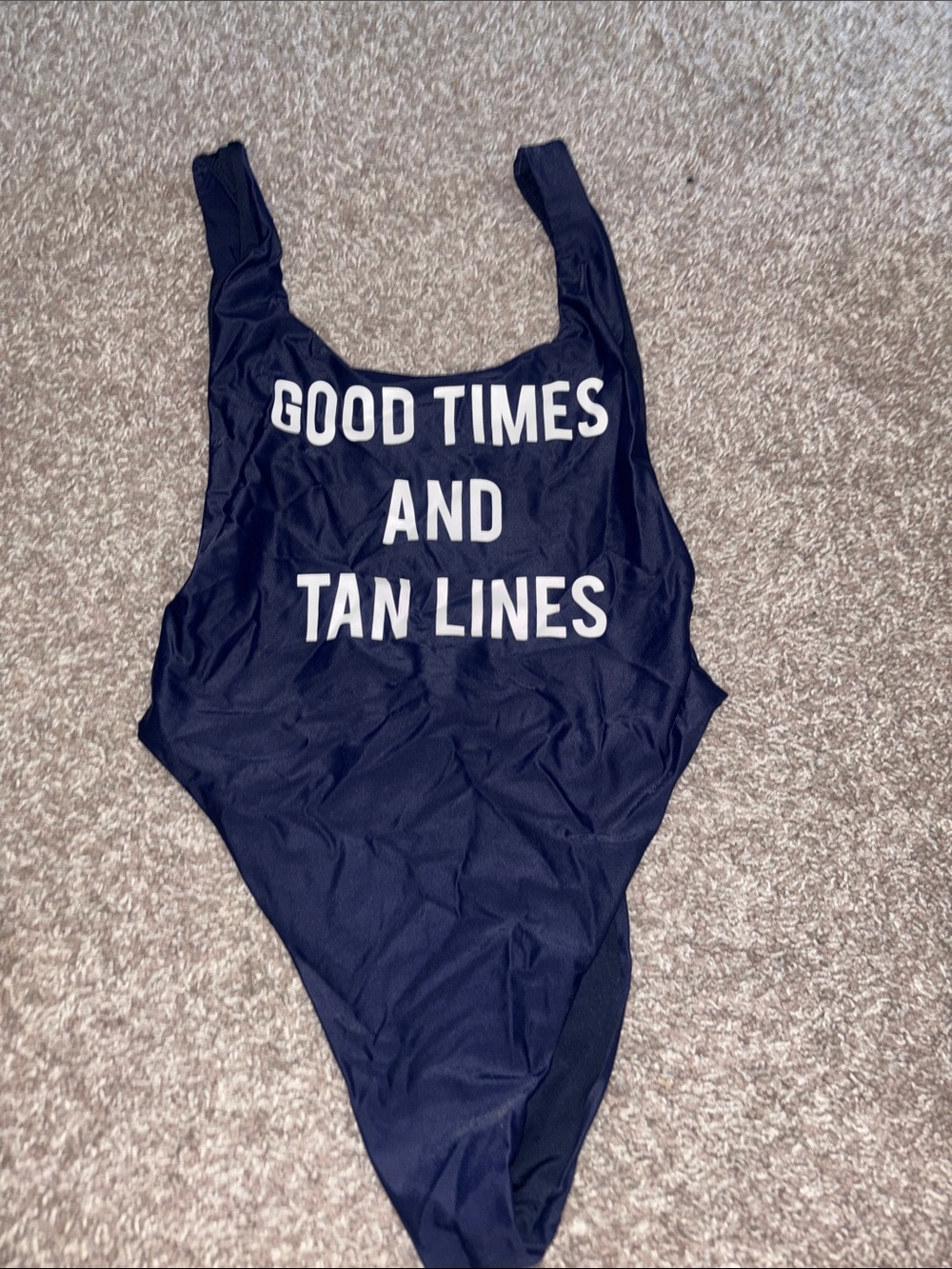 Good Times and Tan Lines Navy One-Piece Swimsuit